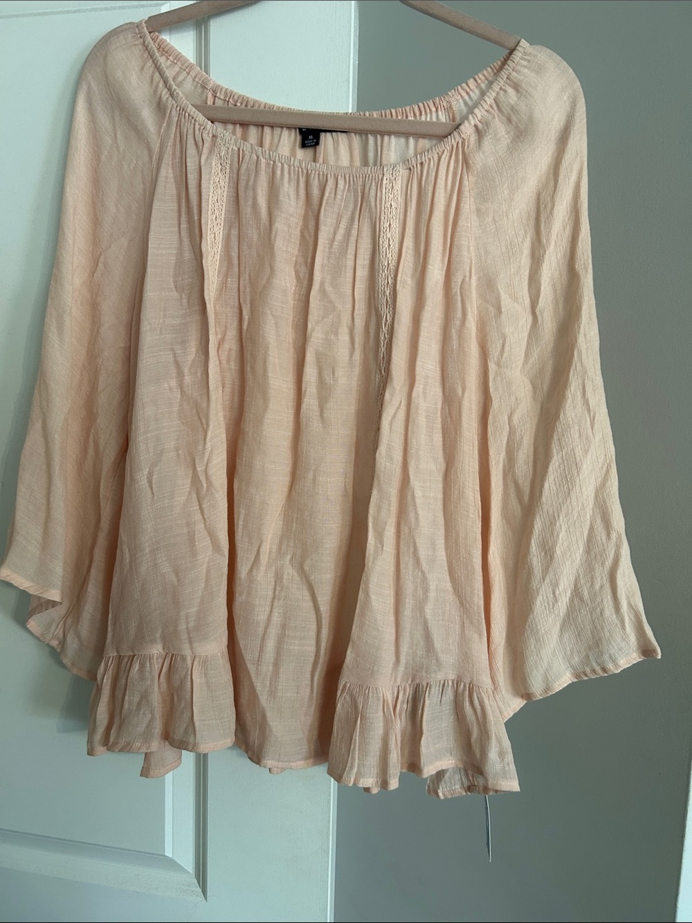 Woman's peach blouse